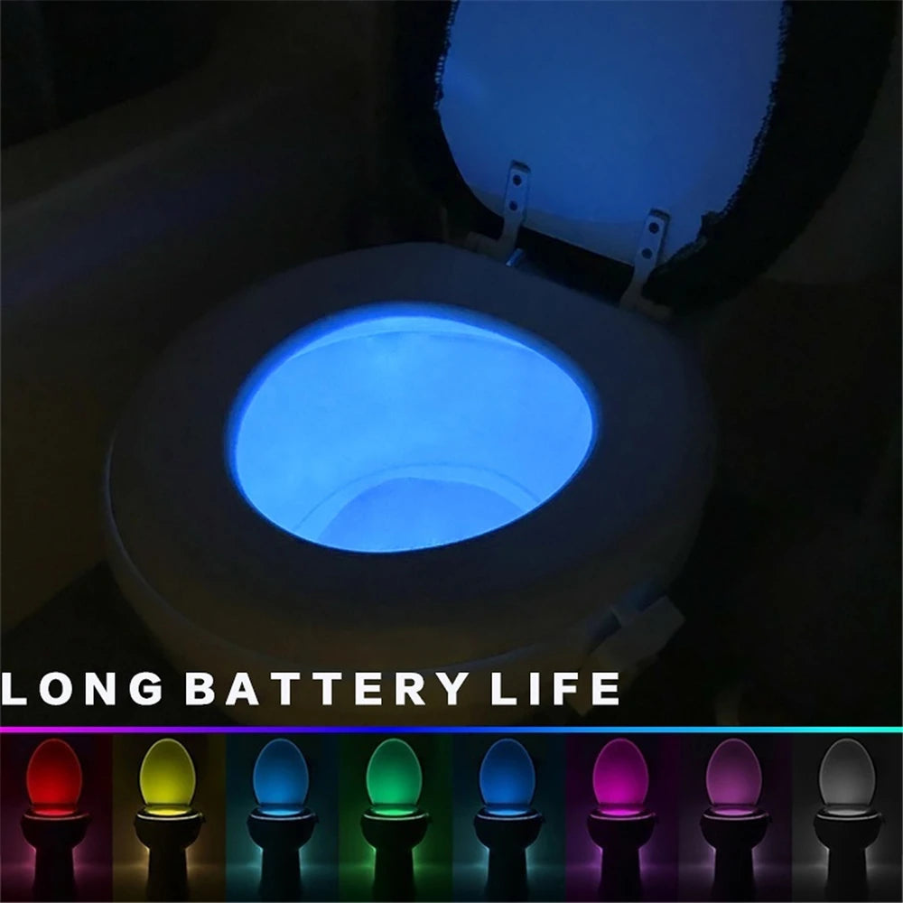 Toilet Night Light Motion Sensor 8/16Colors Waterproof