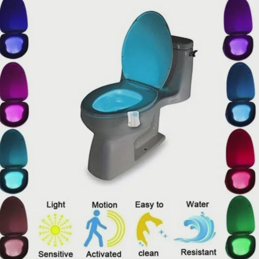 Toilet Night Light Motion Sensor 8/16Colors Waterproof